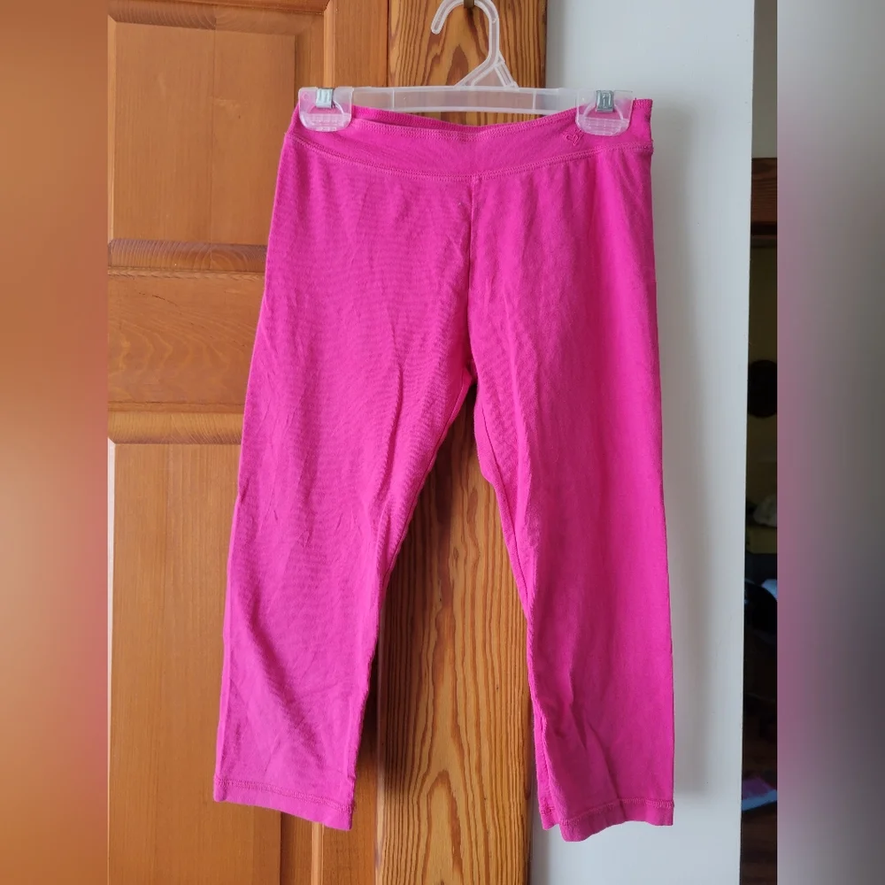 Justice Girls fushia hot pink crop legging capri 10